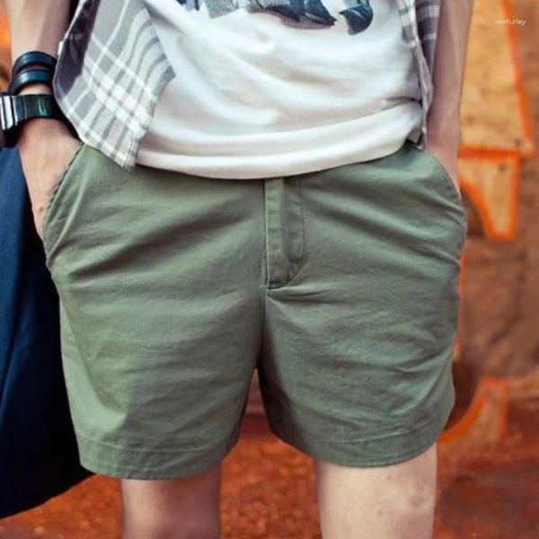 Shorts masculinos homem calças curtas sem logotipo com bolsos algodão para homens negócios elástico 3 quartos gelo luxo fino estilo coreano casual baggy