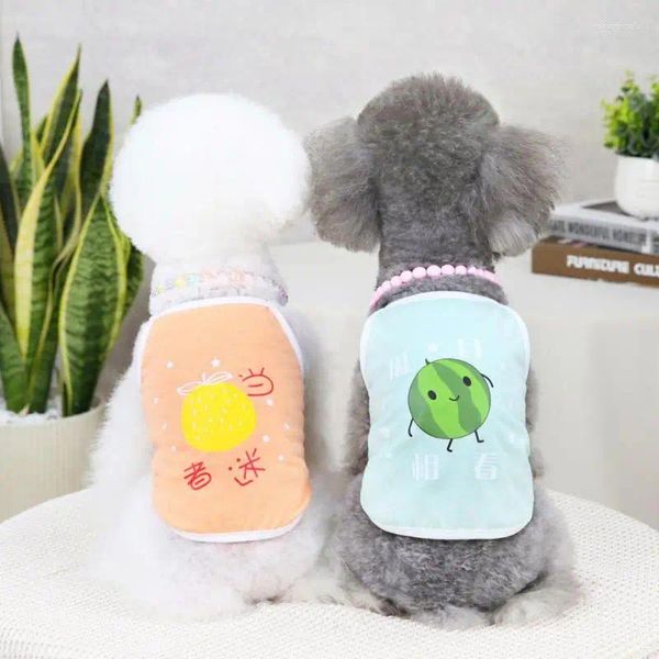 Costumi per gatti Gilet per animali domestici Ultra sottile a cinque colori Moda carina Traspirante Raffreddamento Vestiti per cani T-shirt comoda per forniture estive