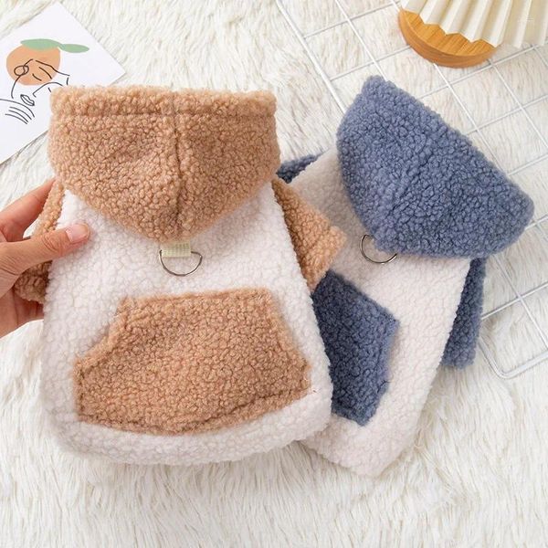 Vestuário para cães de inverno casaco de gato velo roupas para animais de estimação com capuz jaqueta roupas de cachorro para cães chihuahua yorkie pug outfits