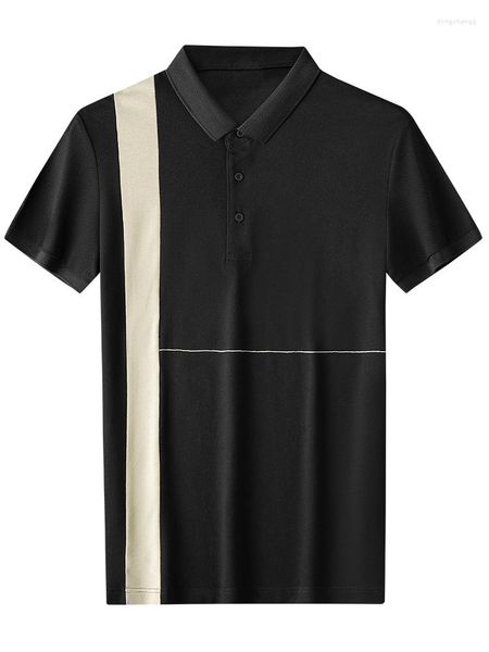 Erkek Polos Yaz Kontrast Renk Moda Polo Tişörtler Erkekler Kısa Kollu Polo-Shirt Arrival Takım Çalışma Üstleri Giyim R51