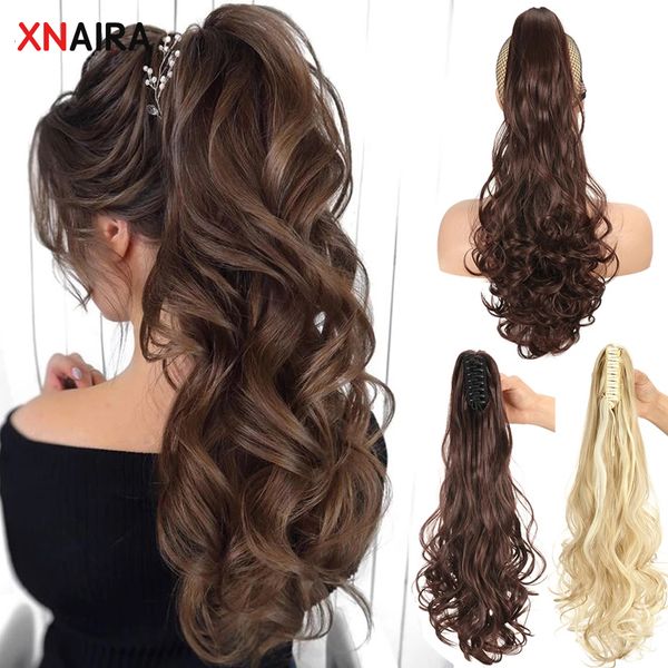 Хвостики Syntheitc Big Grab Hasktail Hair Extension Claw Clap в хвостике для удлинительных волос. Подделка для женщин Daily Party 230403