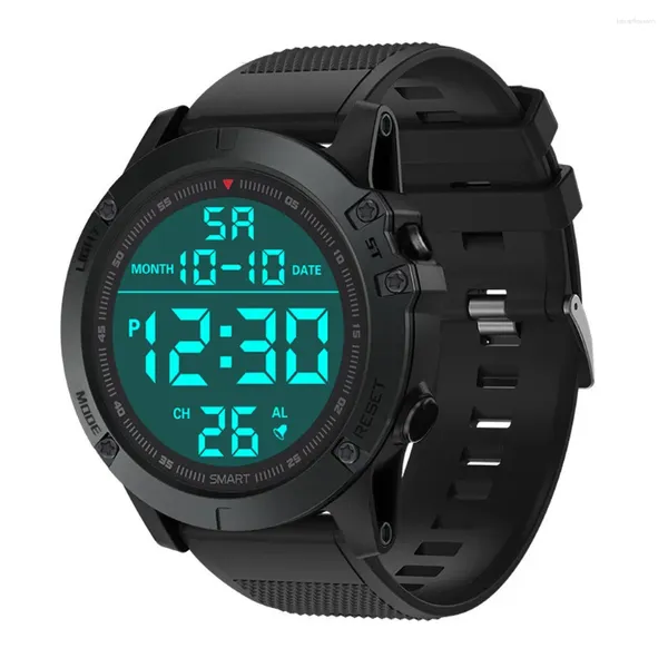 Orologi da polso da uomo Sport Orologi a LED Orologio digitale di moda Orologio multifunzionale in gomma Uomo Fitness Atleta Cronometraggio Reloj elettronico