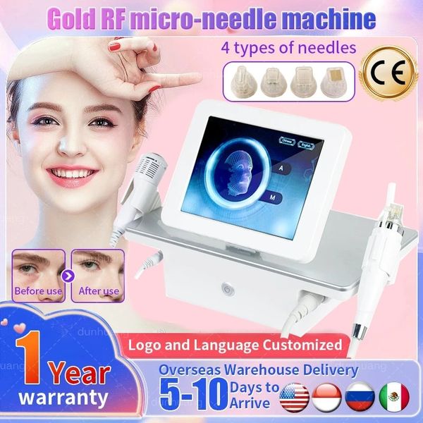 Equipamento de beleza multifuncional Face Lift Microneedle RF Machine Gold Fraccional para cicatrizes Remova o instrumento de beleza do dispositivo de rejuvenescimento da pele