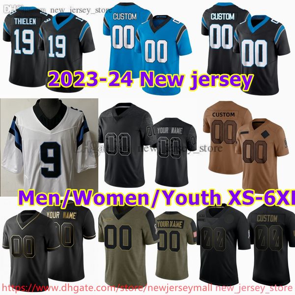 Personalizado S-6XL DIY Football Jersey Costurado 6 BakerMayfield 1 CamNewton 22 ChristianMcCaffrey 59 LukeKuechly 2 DJMoore 14 SamDarnold 79 IkemEkwonu Jerseys