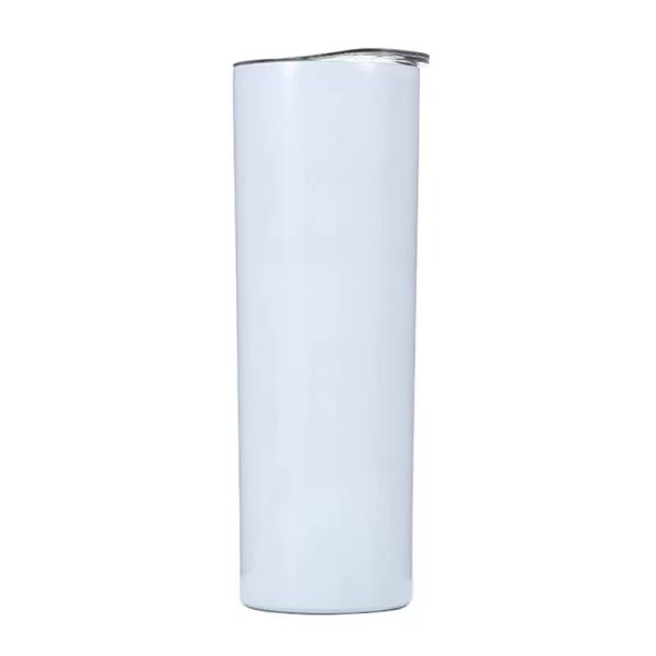 20 onças de sublimação em branco Branco de água Diy Garrafa de aço inoxidável Vinho reto Copa de café isolada Caneca Cool Presente Presente Cool