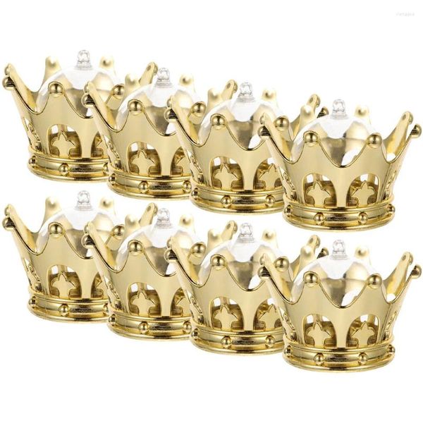 Envoltório de presente 8 pcs coroa caixa de doces princesa goodie sacos fillable cúpula jar festa favores titular recipientes em forma de bebê