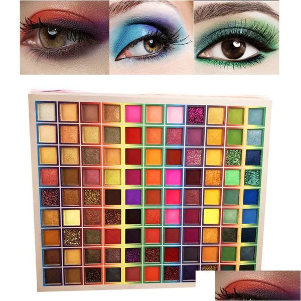 Lidschatten-Lidschatten-Palette 99 Farben Glitzer-Schimmer-Puder Matt Kosmetik-Make-up-Kit Drop-Lieferung Gesundheit Schönheit Augen Dh58N