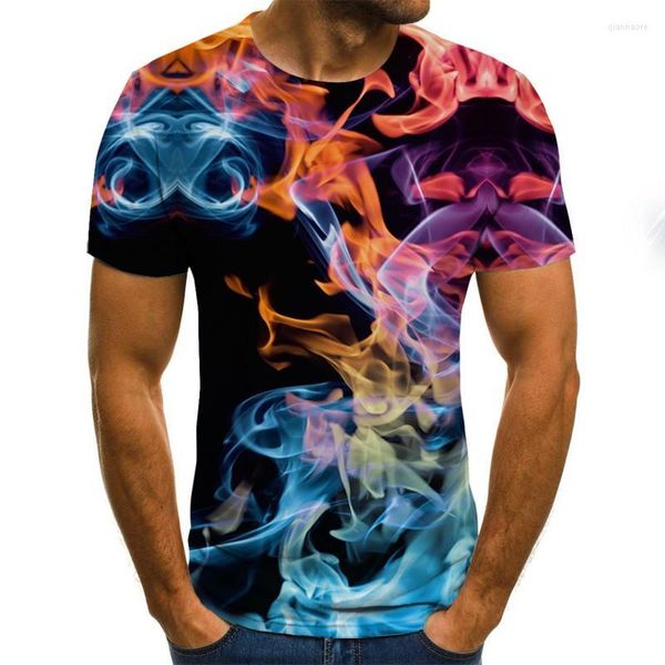 Herren T-Shirts 2023 Hochwertiges Flame Top T-Shirt Mode 3D-Druck