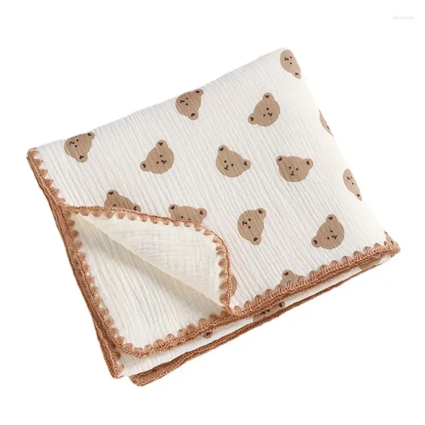 Decken Frühling Sommer 4 Schichten Musselin Baumwolle Born Decke Atmungsaktive Baby Swaddle Nette Kühle Infant Quilt Bettdecke