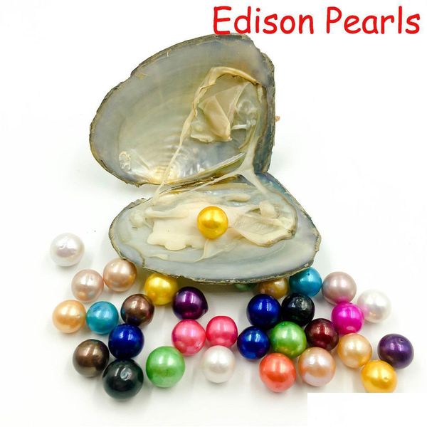 Pérola New NT Rainbow 9-11Mm Edison Pearl em Água Doce Desejo Significado Engraçado Presente de Aniversário Para Mulheres Festa DIY Jóias Drop Delivery Je Dh1Hq