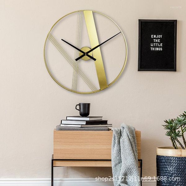 Relógios de parede Jane Online Celebrity Art Clock Simple Living Room de estar moderna decoração em casa grande 3D LED