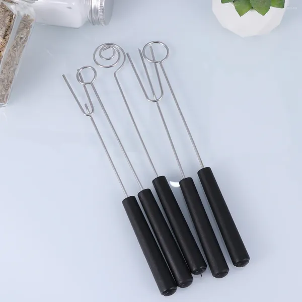 Conjuntos de louça 5 pçs chocolate mergulhando garfo conjunto culinária decoração colheres ferramenta diy doces derrete fondue picaretas churrasco suprimentos para cozinhar