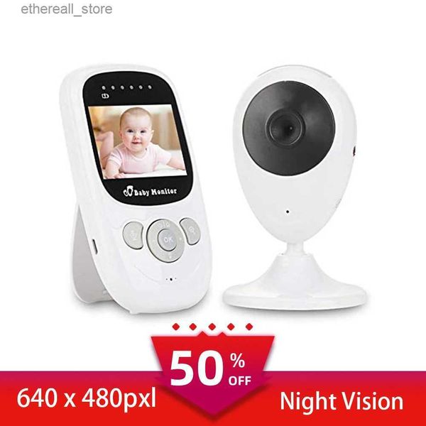 Monitores para bebês 2.4 Monitor para bebês, câmera de vigilância para crianças, visão noturna IR, canções de ninar, intercomunicador para recém-nascidos, suprimentos Q231104