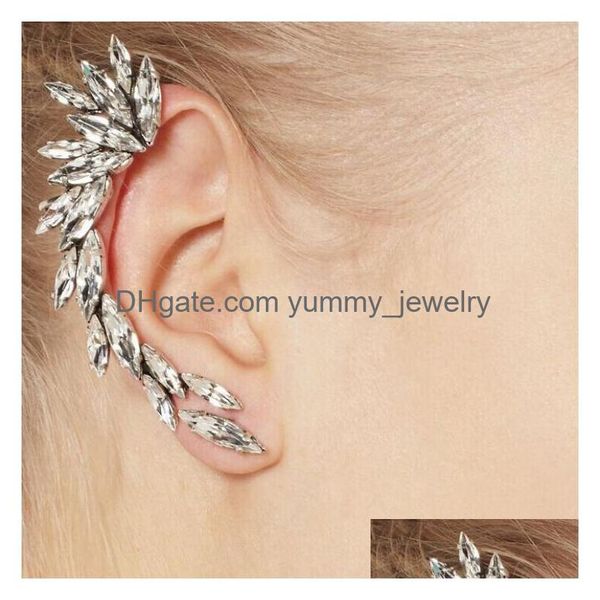 Orelha Cuff Moda Europeia Punk Ear Cuff Meniscus Brincos Valor Alta Qualidade Pena Acrílica Com Mulheres Jóias Atacado Gota Entregar Dhtsa