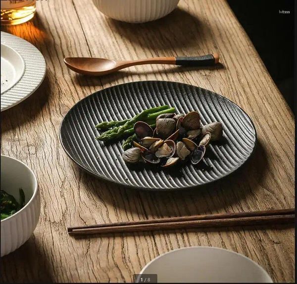 Pratos de alta qualidade el restaurante prato principal mesa jantar frutas salada prato japonês casa cozinha decoração talheres bife cerâmica