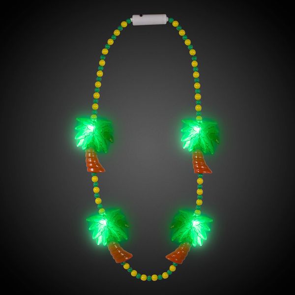 Decorações de Natal LED Light Up 36 Tropical Palm Tree Bead Colar Party Favor Drop Delivery Amuvt