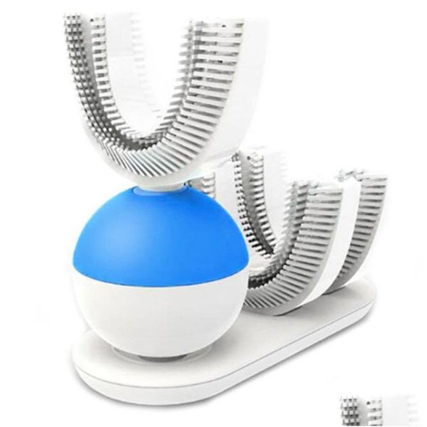 Escova de dentes elétrica inteligente em forma de U Matic Sonic 360 graus Trasonic limpador de dentes para pessoas preguiçosas C18122901 Drop Delivery Electronics Otjor