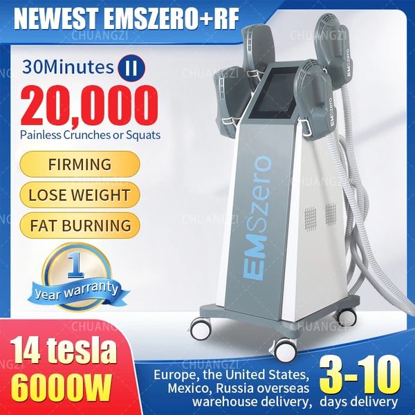 RF-Ausrüstung Kostenloser Versand DlS-Emslim Neo 14TESLA Gym Elektromagnetische Abnehmen Muskelstimulation Fettabbau Emszero Muskelaufbaumaschine