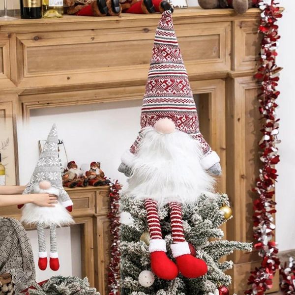 Weihnachtsdekorationen QWE123 Baumspitze, Zwerg, Weihnachtsmann, gesichtslose Puppe, hängender Anhänger, schwedische Tomte-Puppen, Dekoration, Kindergeschenk