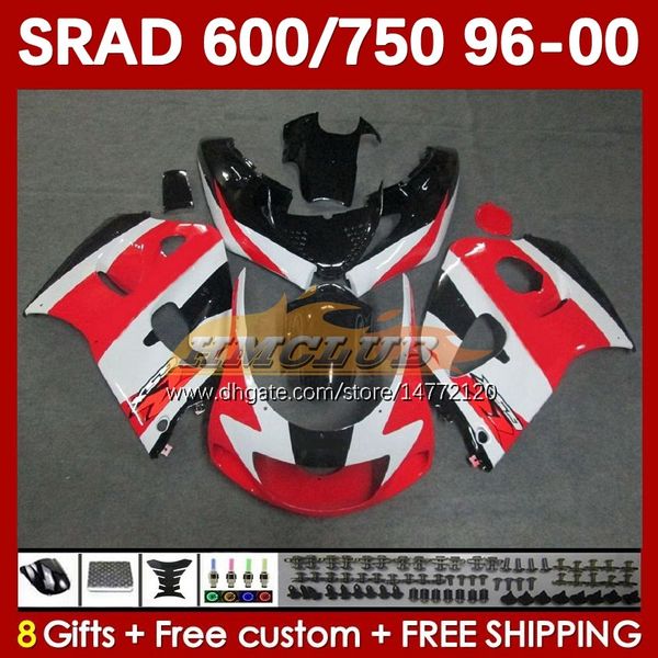 Motocicleta para Suzuki SRAD GSXR 750 600 CC 600cc 750cc 96-00 168NO.28 GSXR750 GSXR-600 96 97 98 99 00 GSX-R750 GSXR600 1997 1998 1999 2000 Corpo Fábrica