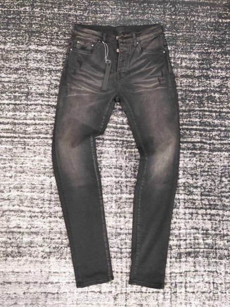 Jeans da uomo elasticizzati skinny invecchiati nero grigio