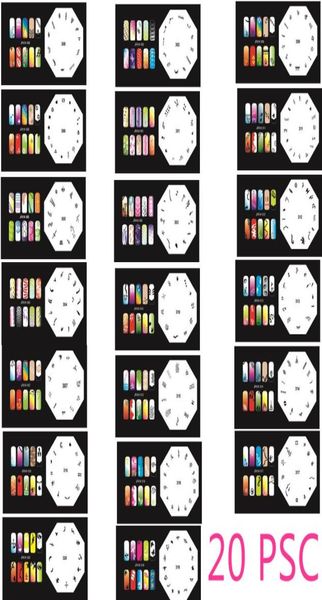 Новая мода, набор трафаретов для ногтей с аэрографом, 301320, инструменты для аэрографии «сделай сам», 20 x лист шаблона для набора аэрографов, краска для дизайна ногтей, Paint2773020
