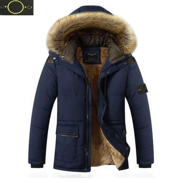 Plus Size Stone Jacket Island Coat Herrenmarke ist Landjacken Designer Daunen Winterverdickung Outdoor winddicht warm großer Pelzkragen lange CP-Jacken