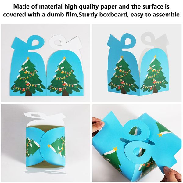 Decorazioni natalizie Sgla Scatole regalo in cartone 3D per le vacanze di Natale Regali per la casa Creazione e consegna di biscotti Amz8R