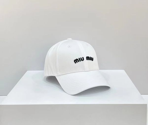 Miu Hat Duck Dil Kore Edition Pamuk Hardtop Beyzbol Kapağı Yaz Renkli Beyaz Şapka Dışa doğru güneş koruyucu şapka 5dcn