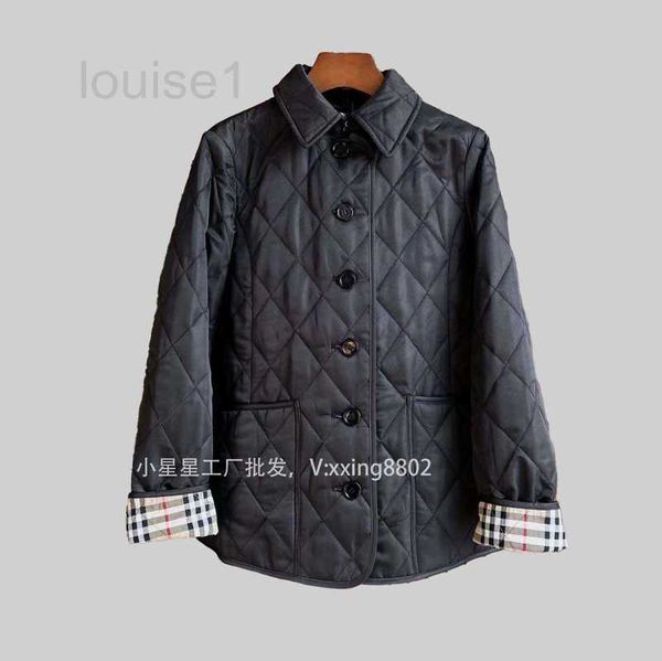 Jaquetas femininas Designer Shenzhen 23 Roupas de Algodão Bur Home Diamond Quilted Tricolor Casaco Hzze