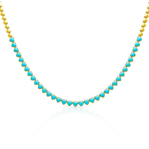 Серьги ожерелья набор прибыли в любовнице Валентина подарок в форме сердца в форме голубых бирюш