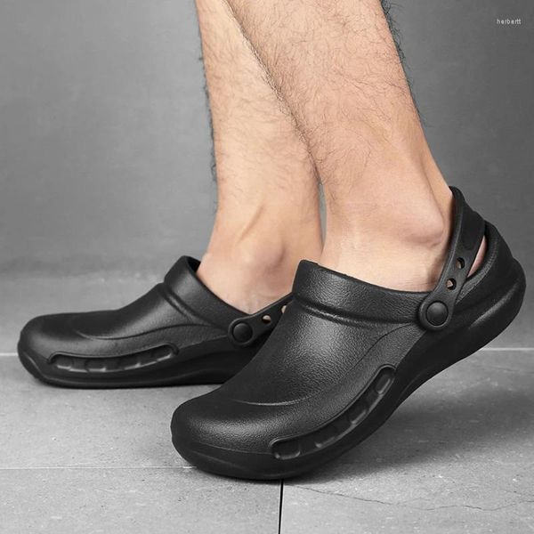 Sandali Scarpe antinfortunistiche Antiscivolo Resistenti all'olio Uomini Luoghi bagnati Lavoro Cucina Bagni Taglia 38-48