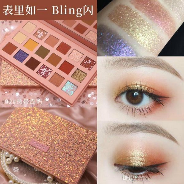 Paleta de sombra 18 Cores Metallic Glitter Matte Eye Shadow Powder Products Fácil de usar136