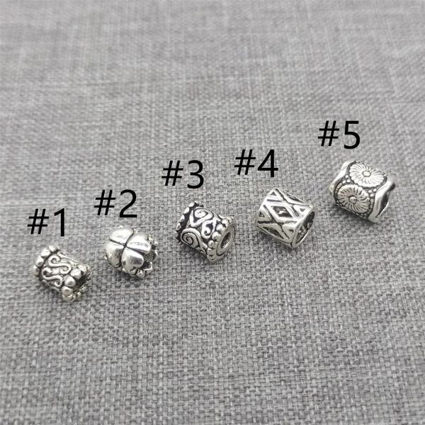 Свободные драгоценные камни, 10 шт. из стерлингового серебра 925 пробы, маленькие бусины-пробки для браслета, ожерелья