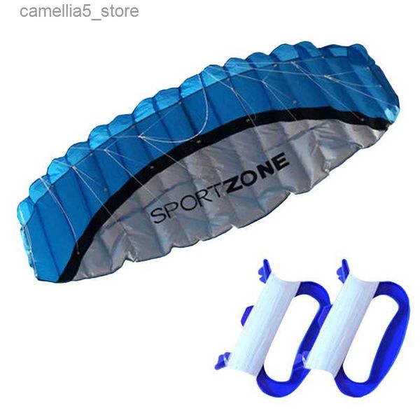 Accessori per aquiloni spedizione gratuita 2,5 m doppia linea Stunt power Aquilone morbido aquilone Parafoil kitesurf volare giocattoli all'aria aperta sport divertenti aquiloni da spiaggia aquiloni Q231104