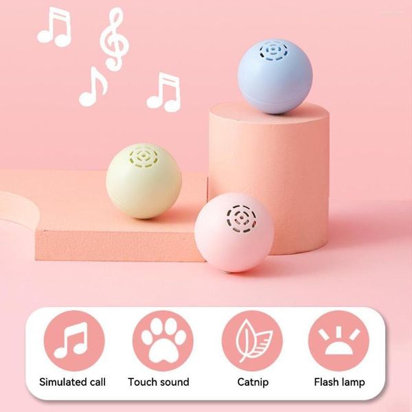 Cat Toys 2023 Interaktives Zubehör Mint Automatic Rolling Ball Kitten Electric Smart