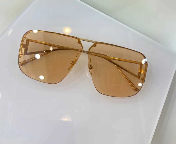 1065 Gold/Gelb Schild Pilot Sonnenbrille Große Maske Sonnenbrille Große Sportbrille Frauen Männer Top Qualität Box Hgxr