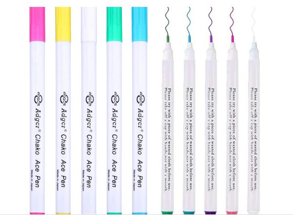 1/6 stücke Tinte Verschwinden Stoff Marker Stift DIY Kreuz Stich Wasser Löschbaren Stift Schneiderei Schneider Stift für Quilten nähen Werkzeuge