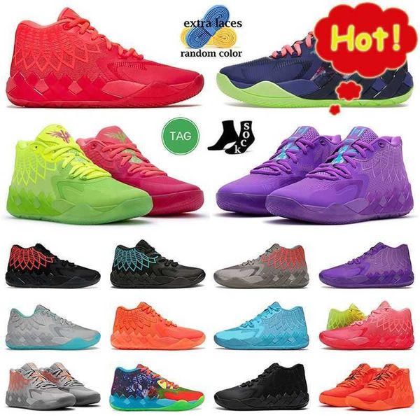 Баскетбол OG OG Shoes MB 01 Lamelo Ball Basketball Shoes Mens Big Size 12 All Red LaMelos Rick и Mortys MB.01 MB1 зеленый золото черный синий коробка