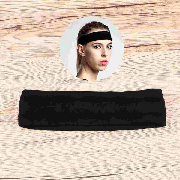 Bandanas unissex esportes bandana skid resistência faixas de cabelo cabeça envoltório para yoga correndo fitness treino ginásio exercício (preto) headbands