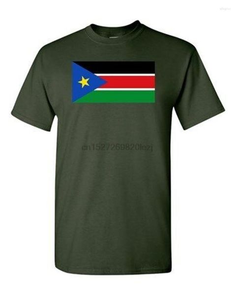 Magliette da uomo Sud Sudan Paese Bandiera Africa Juba Stato Nazione Patriottico Dt Maglietta per adulti Tee Unisex Maglietta divertente