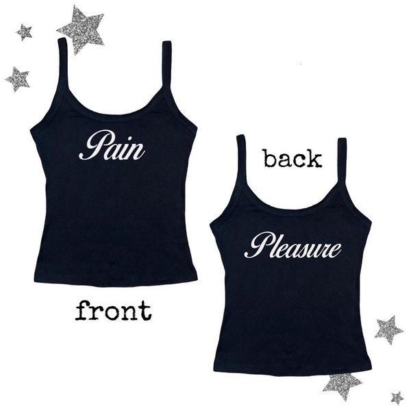 Camisoles Tanks Gothic Emo Girl Camisole Top Top Aesthetic Letter Print Гранж