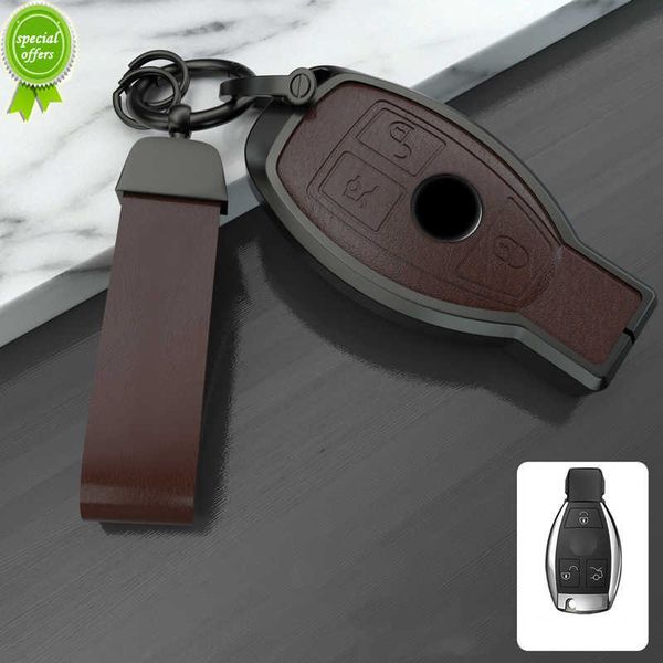 Neue Lederlegierung Auto Remote Key Case Cover für Mercedes Bnez CLA GLC GLA GLK W203 W210 W211 W204 W176 A B C R Klasse AMG Zubehör