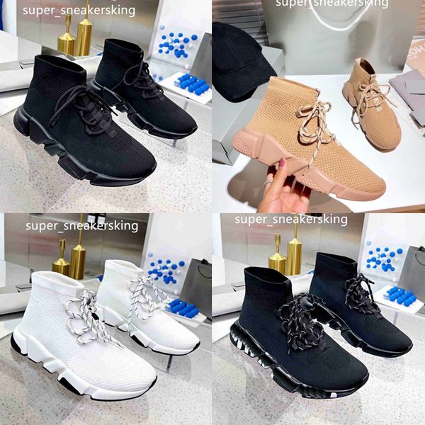 Designerschuhe Triple S Sneakers Männer Frauen Speed Running Shoes Strick -Plattform Schuhe Schnürungstrainer