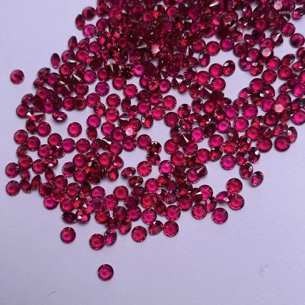 Gevşek değerli taşlar ruihe Doğrudan satış toptan fiyat ürünleri sentetik oluşturulan Ruby#8 Tur 0.8-3mm Taş Takı Yapımı Taş