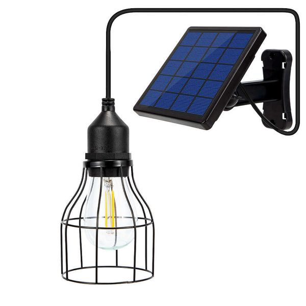 Neuheit Beleuchtung Solarlampe Outdoor Garten Licht Solar Kronleuchter Vintage Lampe Led Licht Wasserdicht 3 Meter Kabel Innenbeleuchtung Solarbirne Licht P230403