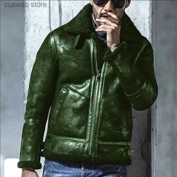 Giacche da uomo Nuovi Uomini Autunno Inverno Addensare Caldo Sciolto Pelliccia finta Giubbotti Capispalla da uomo Hip Hop Cappotto vintage Maschile Teen Giacca casual S-5XL T231104