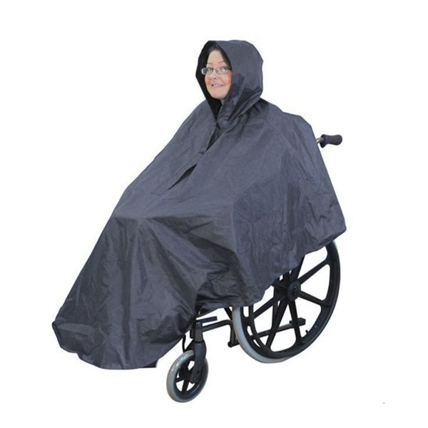 Capatos de chuva Poncho à prova d'água para mobilidade de cadeira de rodas Antigo capa de chuva de canto à prova de vento com proteção de capuz 230404