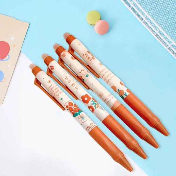 Caneta apagável criativa kawaii cartoon gel canetas escrita suave papelaria para casa escola escritório padrão