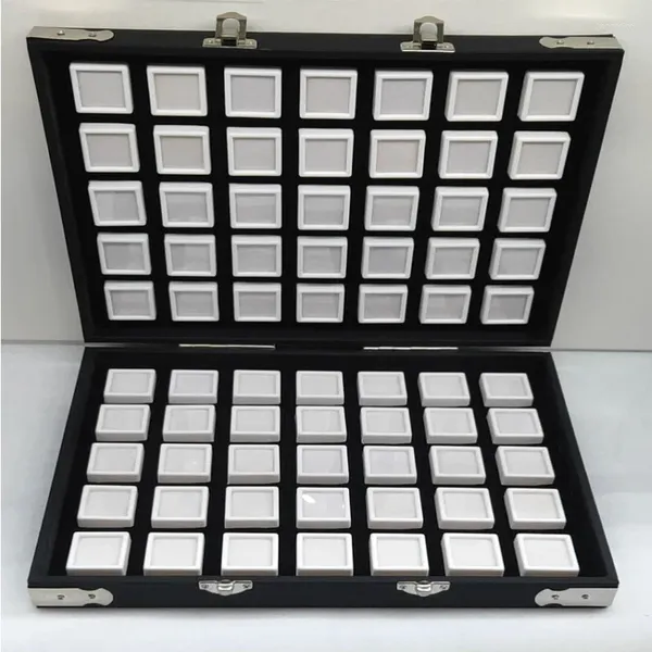 Мешочки для ювелирных изделий Pirmiana Премиум-коробка с прозрачным акриловым подносом, стильная для россыпи бриллиантов и драгоценных камней